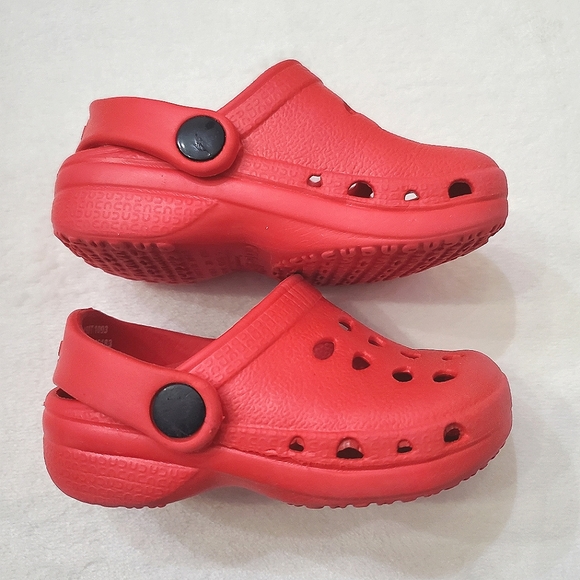 Capelli Red Clog with Strap Baby Toddler Girls Size 4-5 Shoes - Picture 5 of 9
